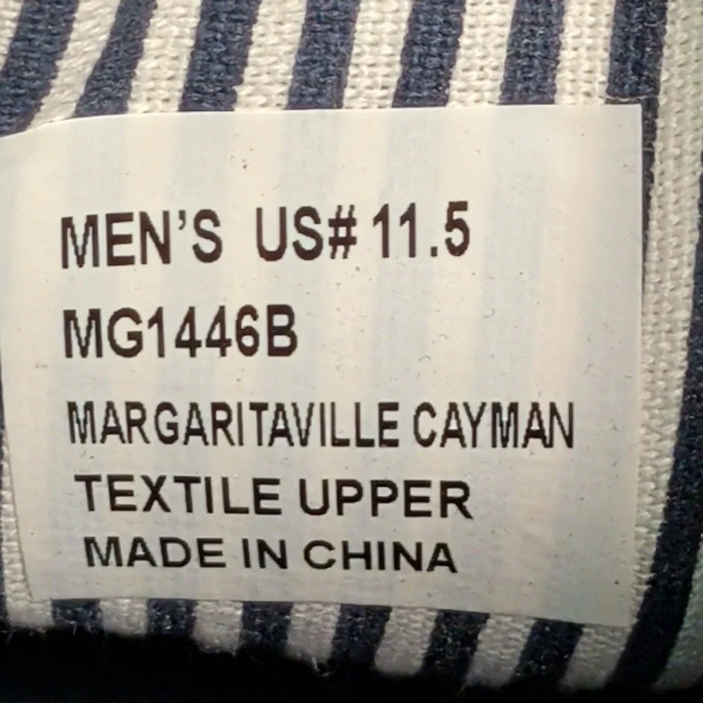 Margaritaville Dock Shoes Mens Size 11.5 Blue Denim Boat Shoes Preppy Nautical